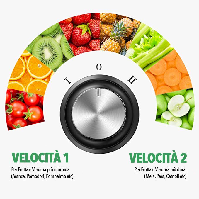 velocità estrattore frutta e verdura